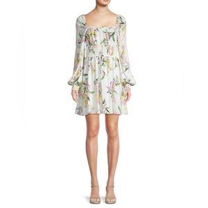 AFRM Smocked Bodice Floral Mini Dress